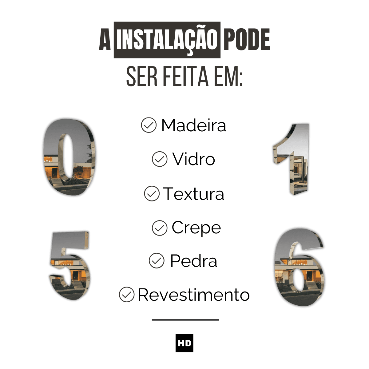 Número Residencial 14cm Aço Inox Espelhado 430 - Foto 2