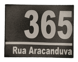 Placa Residencial 30x20cm Luxo Várias Cores