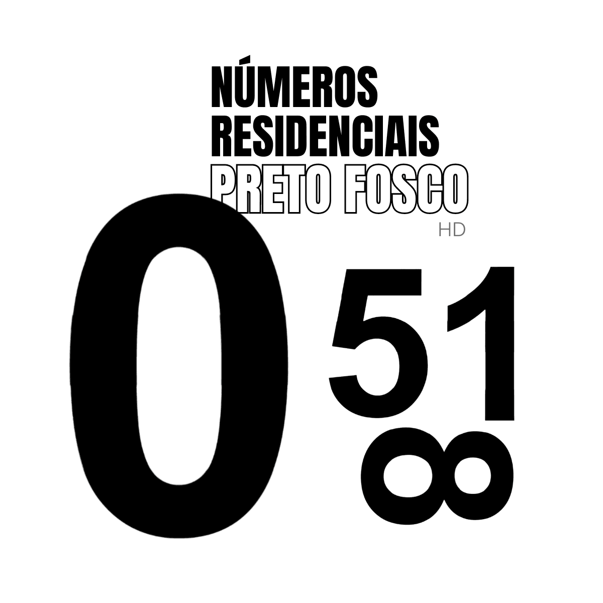 Número Residencial 20cm Aço Inox Preto Pintura Eletrostática - Foto 3