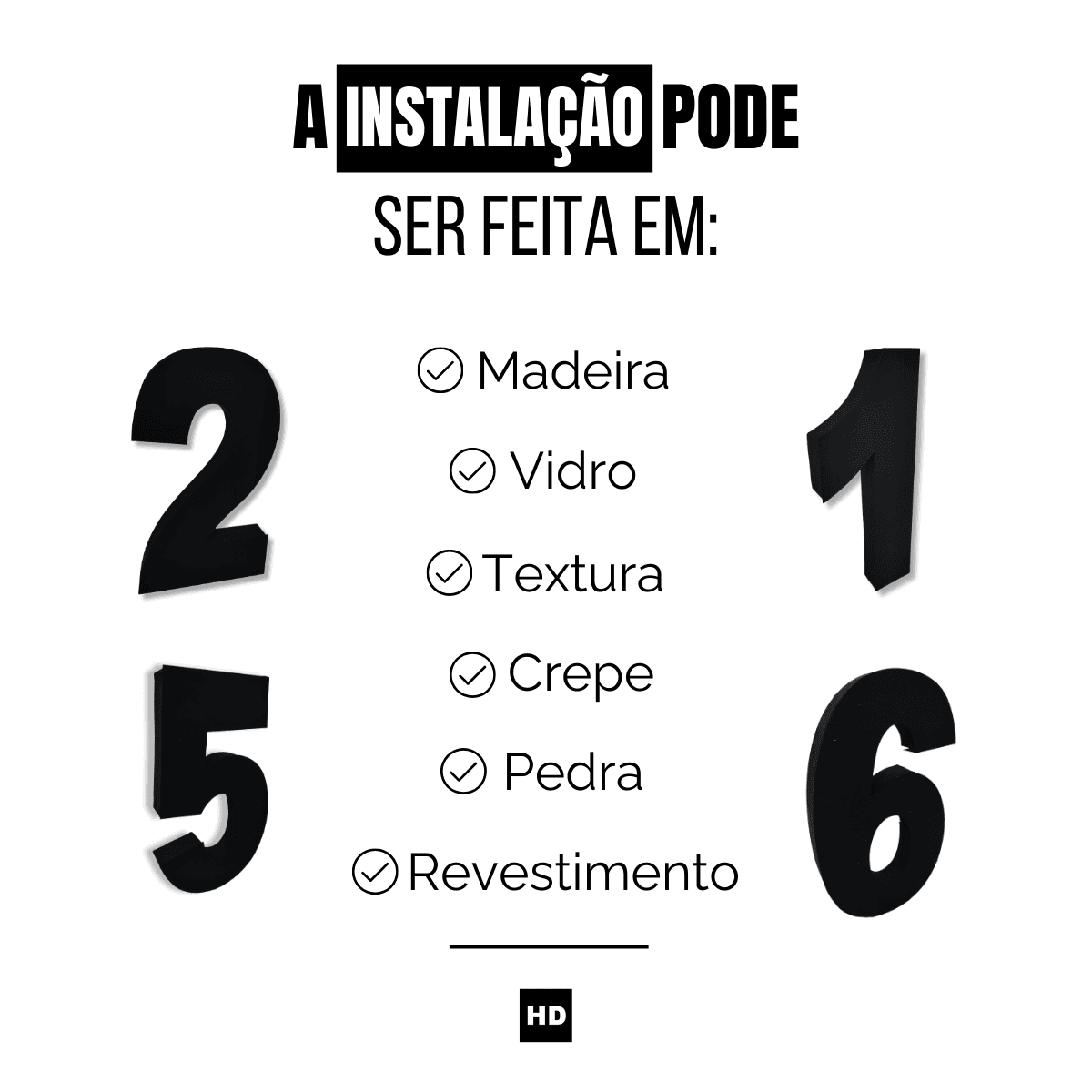 Número Residencial 20cm Aço Inox Preto Pintura Eletrostática - Foto 4