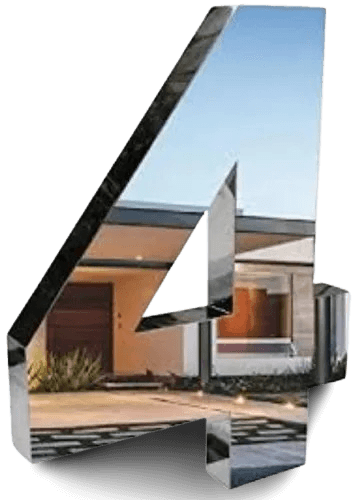 Número Residencial 20cm Aço Inox 430 Espelhado