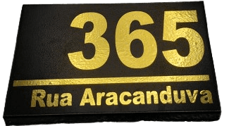 Placa Residencial HD Inox Elegante 15x10cm